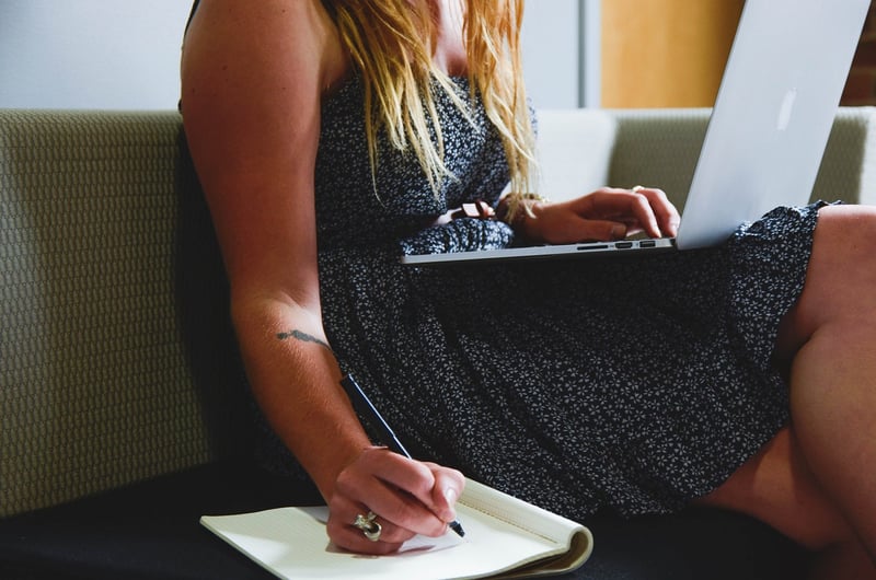 Freelancer working on a laptop